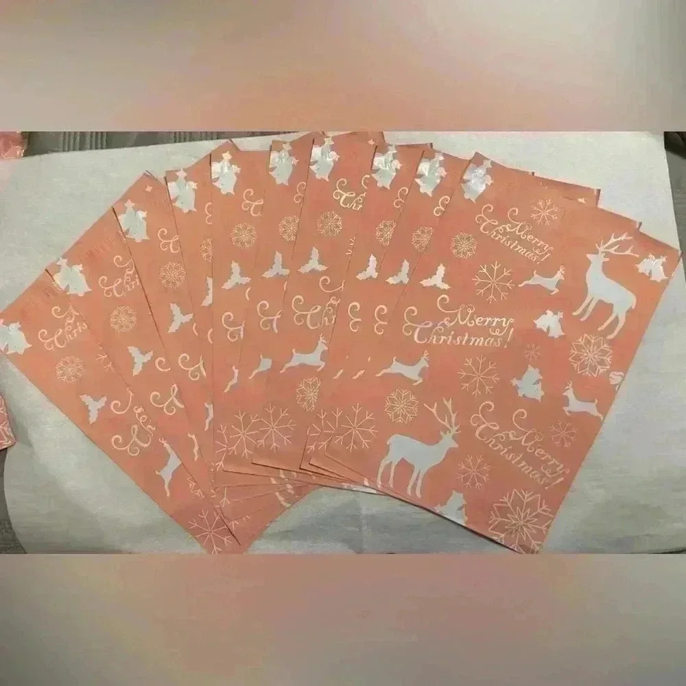 Poly Mailers 10-10X13 Christmas Theme Durable and Waterproof.